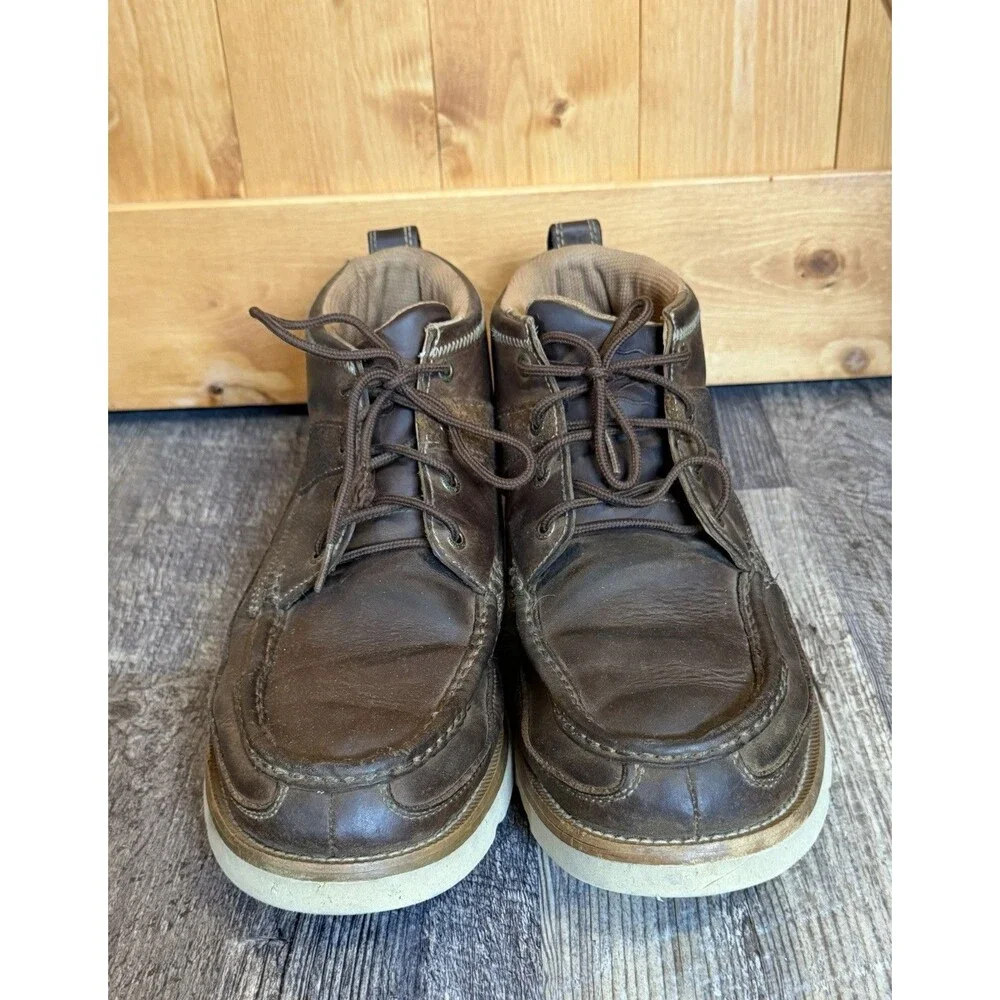 Twisted X MCA0007 Men’s 12M Brown Leather Chukka Wedge Sole Boots Moc Toe